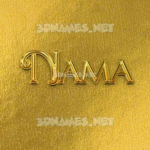 nama in All Gold style - 3D name wallpaper