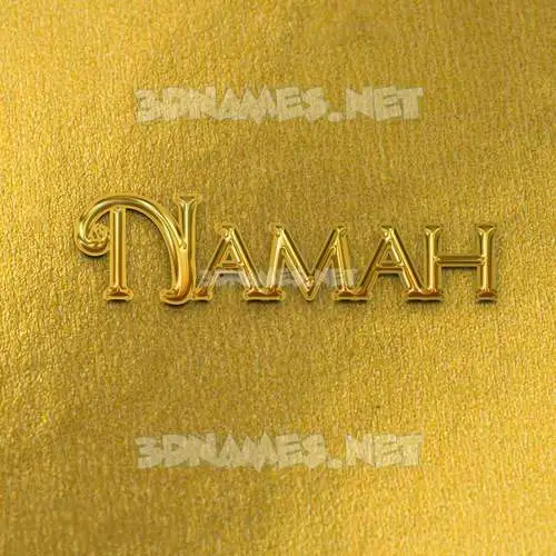 namah in All Gold style - 3D name wallpaper