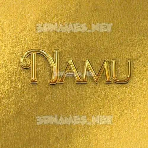 namu in All Gold style - 3D name wallpaper namu in All Gold style - 3D name wallpaper