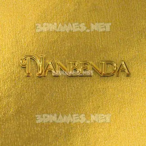 nanbenda in All Gold style - 3D name wallpaper nanbenda in All Gold style - 3D name wallpaper