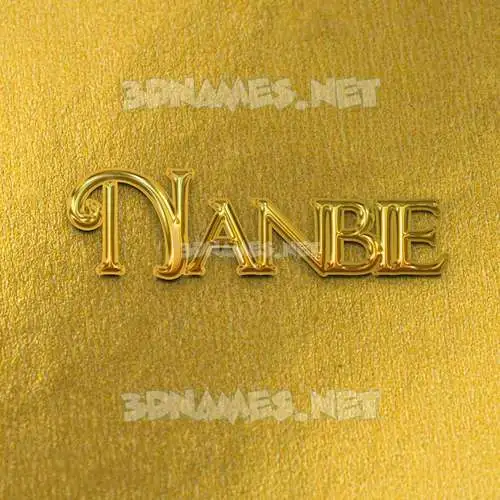 nanbie in All Gold style - 3D name wallpaper nanbie in All Gold style - 3D name wallpaper