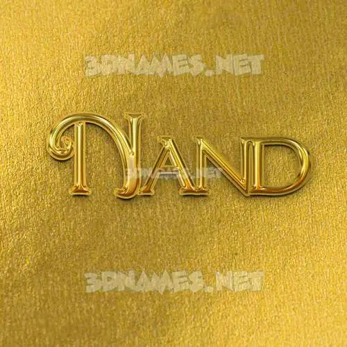nand in All Gold style - 3D name wallpaper