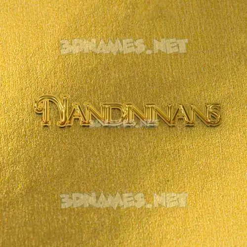 nandininans in All Gold style - 3D name wallpaper nandininans in All Gold style - 3D name wallpaper