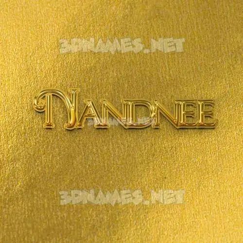 nandnee in All Gold style - 3D name wallpaper nandnee in All Gold style - 3D name wallpaper