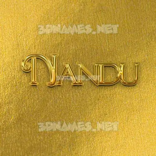 nandu in All Gold style - 3D name wallpaper nandu in All Gold style - 3D name wallpaper