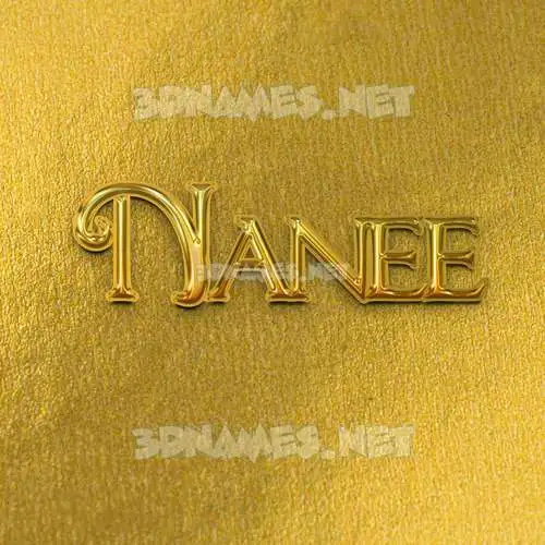 nanee in All Gold style - 3D name wallpaper nanee in All Gold style - 3D name wallpaper