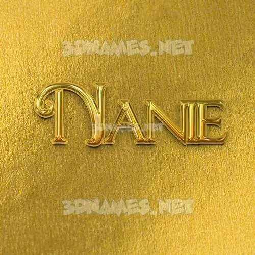nanie in All Gold style - 3D name wallpaper