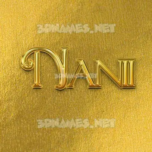 nanii in All Gold style - 3D name wallpaper nanii in All Gold style - 3D name wallpaper