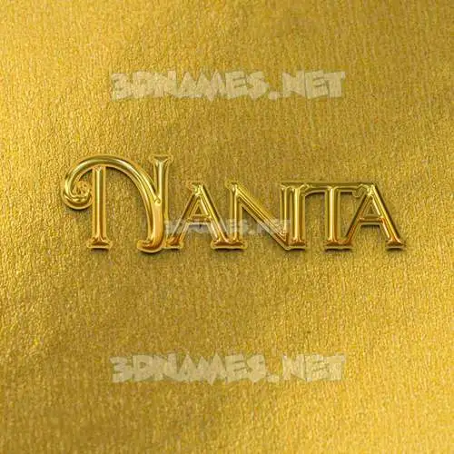 nanita in All Gold style - 3D name wallpaper nanita in All Gold style - 3D name wallpaper