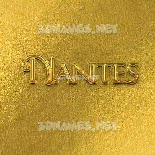 nanites in All Gold style - 3D name wallpaper