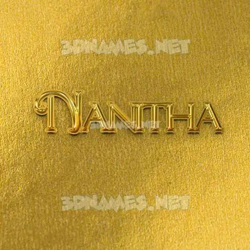 nanitha in All Gold style - 3D name wallpaper nanitha in All Gold style - 3D name wallpaper
