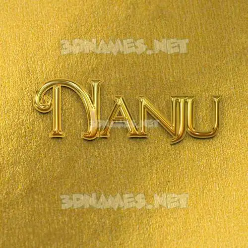 nanju in All Gold style - 3D name wallpaper nanju in All Gold style - 3D name wallpaper