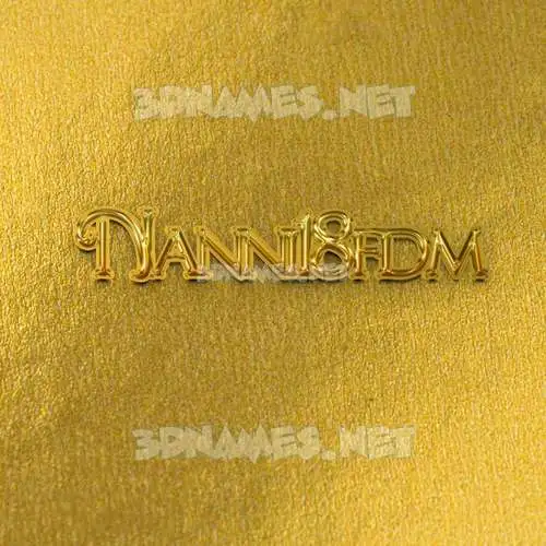 nanni18fdm in All Gold style - 3D name wallpaper nanni18fdm in All Gold style - 3D name wallpaper