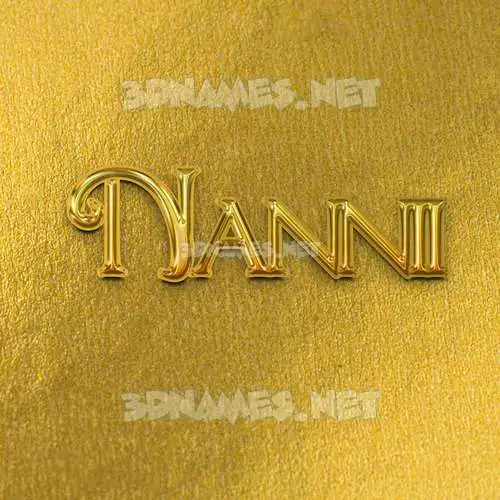 nannii in All Gold style - 3D name wallpaper nannii in All Gold style - 3D name wallpaper