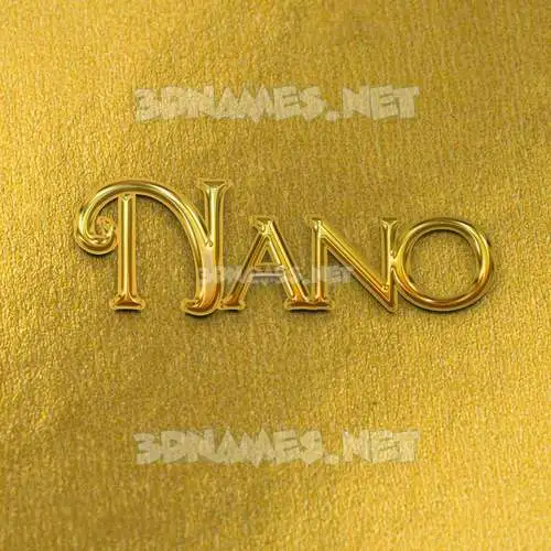 nano in All Gold style - 3D name wallpaper nano in All Gold style - 3D name wallpaper