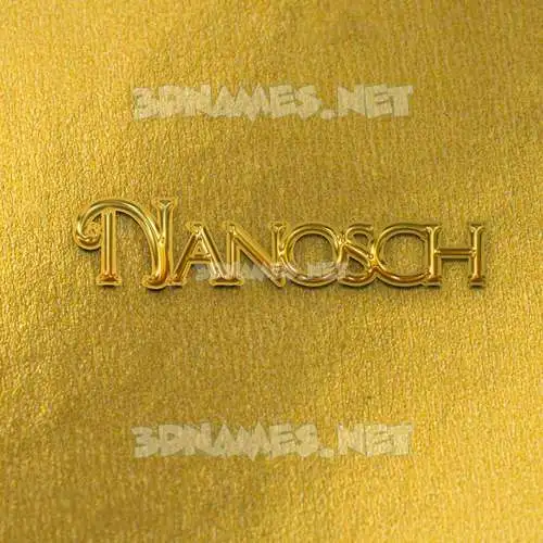 nanosch in All Gold style - 3D name wallpaper nanosch in All Gold style - 3D name wallpaper