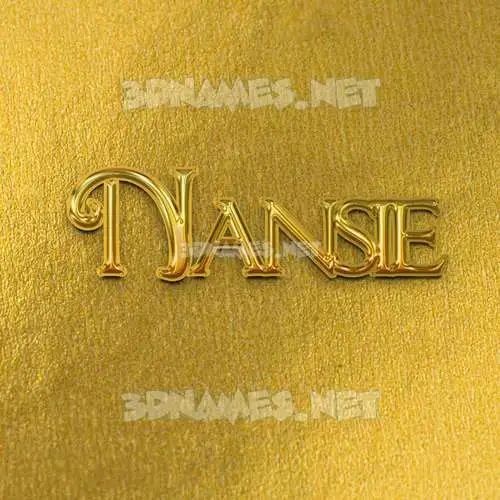 nansie in All Gold style - 3D name wallpaper nansie in All Gold style - 3D name wallpaper