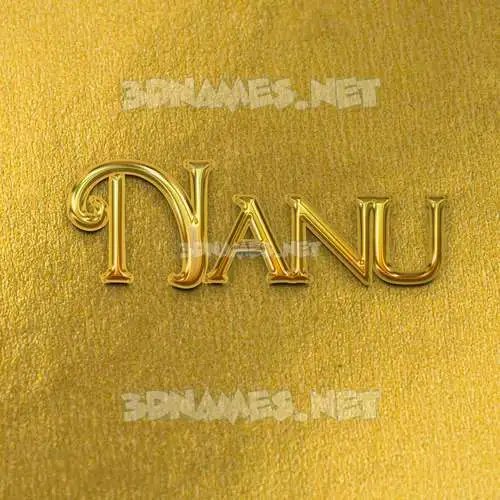 nanu in All Gold style - 3D name wallpaper nanu in All Gold style - 3D name wallpaper