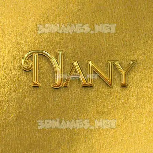 nany in All Gold style - 3D name wallpaper nany in All Gold style - 3D name wallpaper