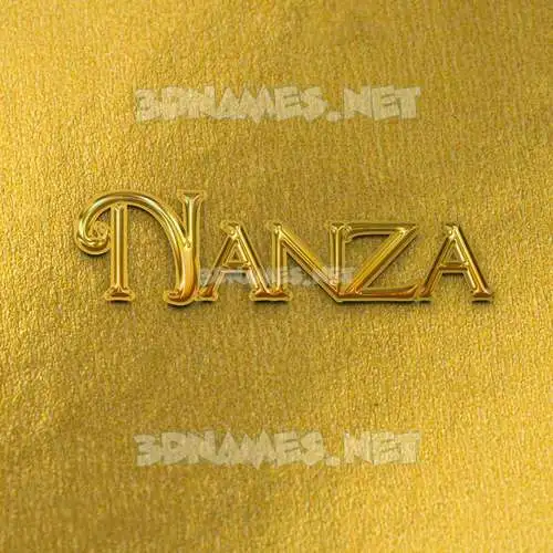 nanza in All Gold style - 3D name wallpaper nanza in All Gold style - 3D name wallpaper