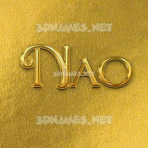 nao in All Gold style - 3D name wallpaper nao in All Gold style - 3D name wallpaper