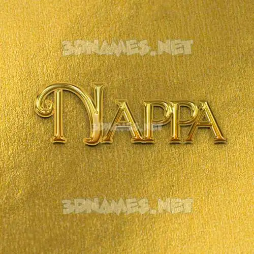 nappa in All Gold style - 3D name wallpaper nappa in All Gold style - 3D name wallpaper