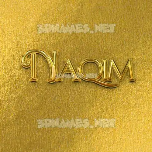 naqim in All Gold style - 3D name wallpaper naqim in All Gold style - 3D name wallpaper