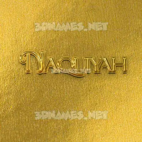 naquiyah in All Gold style - 3D name wallpaper