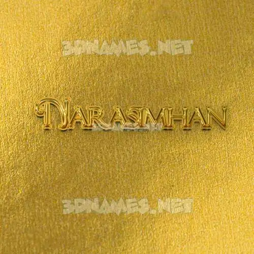 narasimhan in All Gold style - 3D name wallpaper