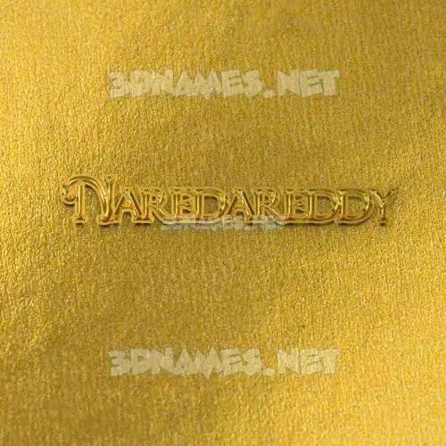 naredareddy in All Gold style - 3D name wallpaper