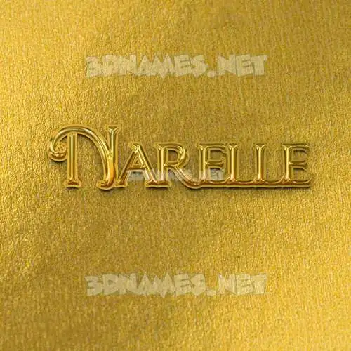 narelle in All Gold style - 3D name wallpaper