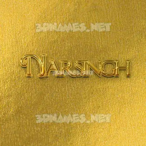 narsingh in All Gold style - 3D name wallpaper
