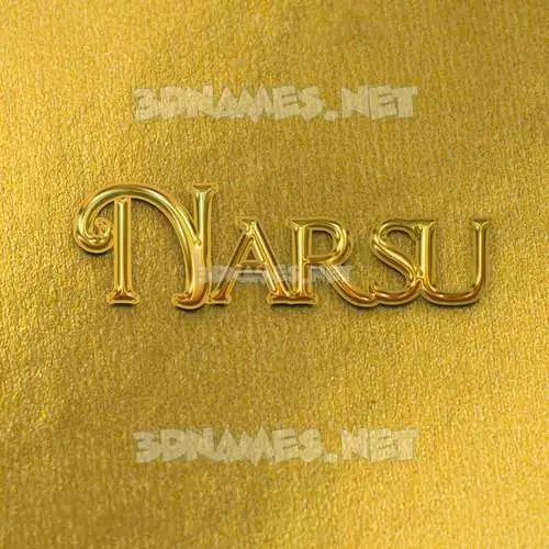 narsu in All Gold style - 3D name wallpaper narsu in All Gold style - 3D name wallpaper