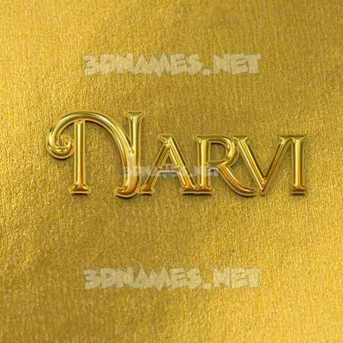 narvi in All Gold style - 3D name wallpaper narvi in All Gold style - 3D name wallpaper