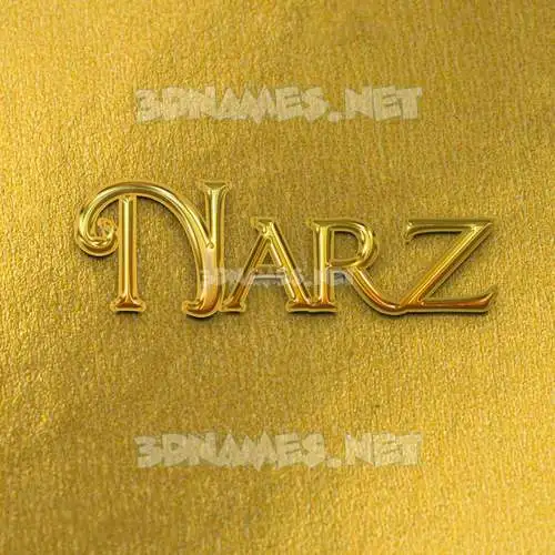 narz in All Gold style - 3D name wallpaper narz in All Gold style - 3D name wallpaper