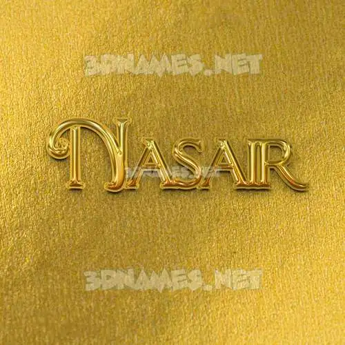 nasair in All Gold style - 3D name wallpaper nasair in All Gold style - 3D name wallpaper