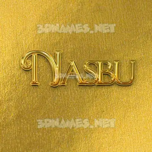 nasbu in All Gold style - 3D name wallpaper nasbu in All Gold style - 3D name wallpaper