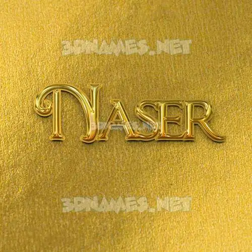 naser in All Gold style - 3D name wallpaper naser in All Gold style - 3D name wallpaper