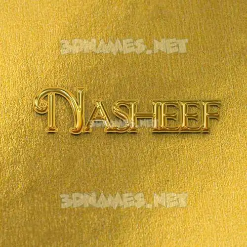 nasheef in All Gold style - 3D name wallpaper nasheef in All Gold style - 3D name wallpaper