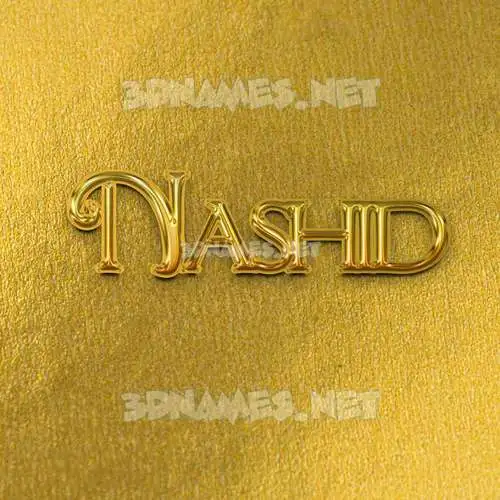 nashid in All Gold style - 3D name wallpaper nashid in All Gold style - 3D name wallpaper