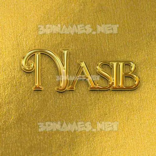 nasib in All Gold style - 3D name wallpaper nasib in All Gold style - 3D name wallpaper