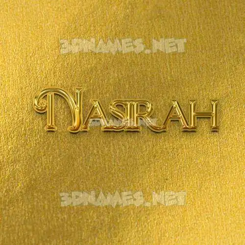 nasirah in All Gold style - 3D name wallpaper