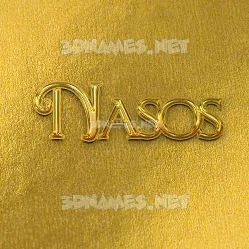 nasos in All Gold style - 3D name wallpaper nasos in All Gold style - 3D name wallpaper