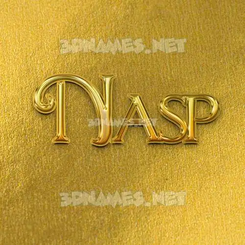 nasp in All Gold style - 3D name wallpaper nasp in All Gold style - 3D name wallpaper