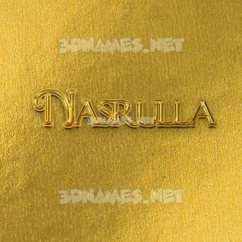 nasrulla in All Gold style - 3D name wallpaper