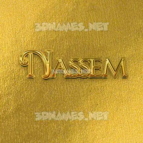 nassem in All Gold style - 3D name wallpaper nassem in All Gold style - 3D name wallpaper