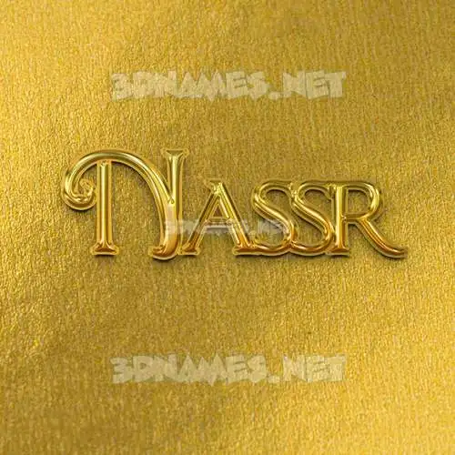 nassr in All Gold style - 3D name wallpaper nassr in All Gold style - 3D name wallpaper