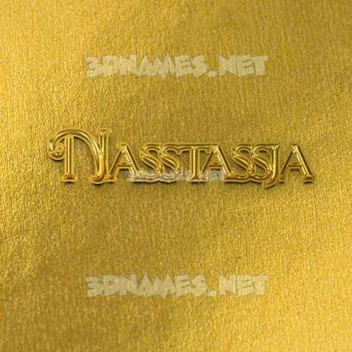 nasstassja in All Gold style - 3D name wallpaper