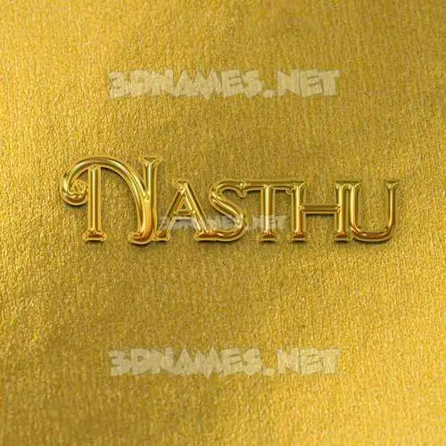 nasthu in All Gold style - 3D name wallpaper nasthu in All Gold style - 3D name wallpaper