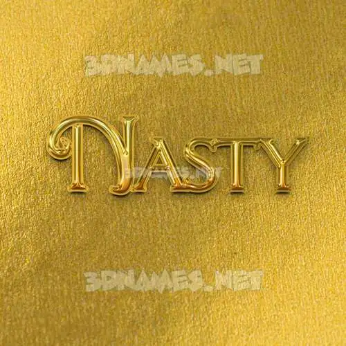 nasty in All Gold style - 3D name wallpaper nasty in All Gold style - 3D name wallpaper